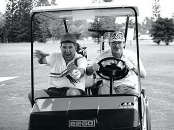 Rangers Mike Slade and John DeFrehn on one of their many adventurous golf outings.
