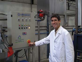 A biodiesel production technician in Spain.