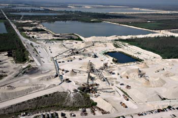 White Rock Quarries’ main limestone processing facility in Miami, FL. 